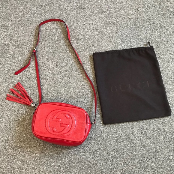 Gucci Handbags - Authentic Gucci red soho Disco bag❤️